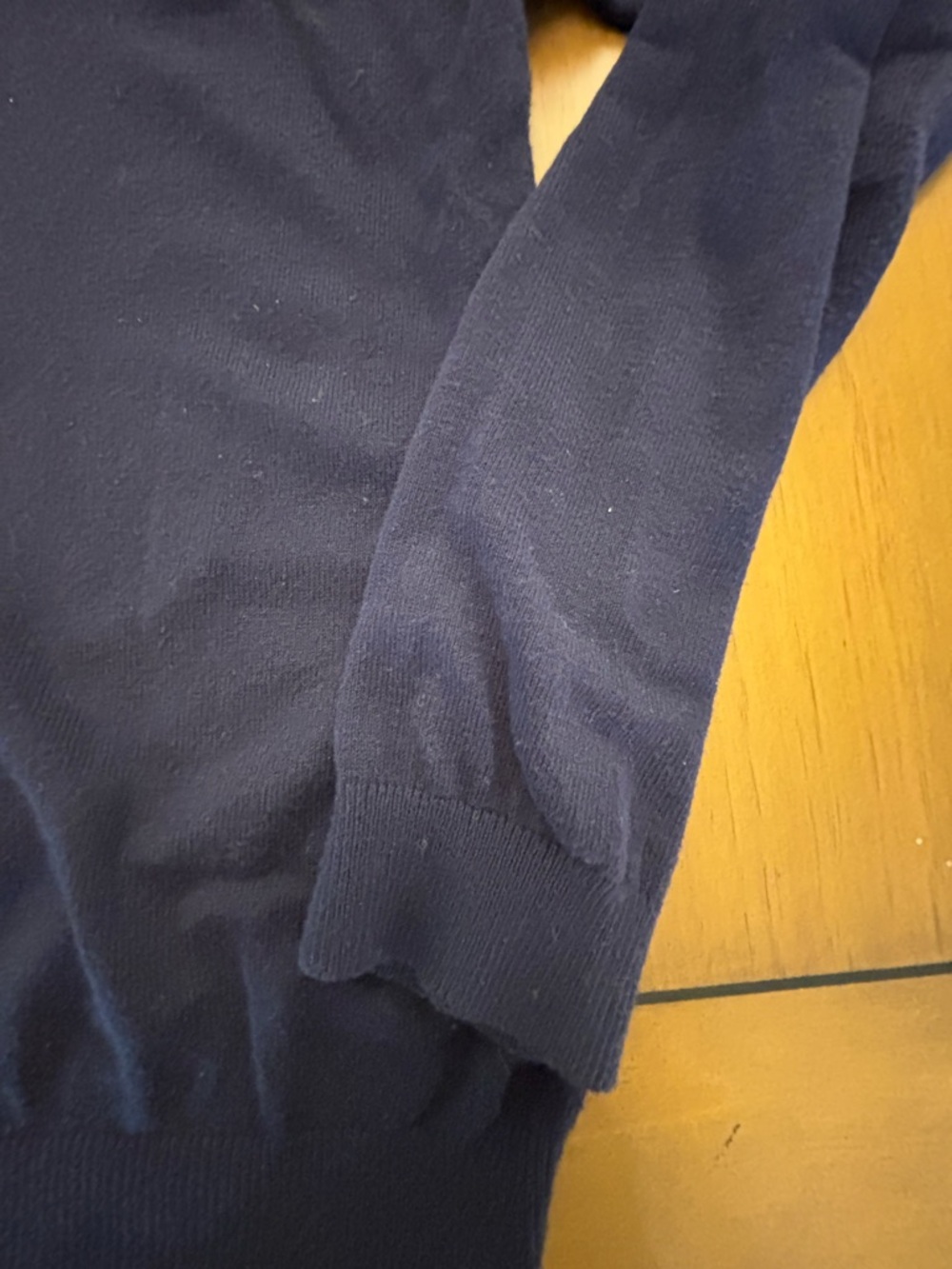 Navy Cotton Crewneck Sweater with Intarsia French Dog - Picture 7 of 9